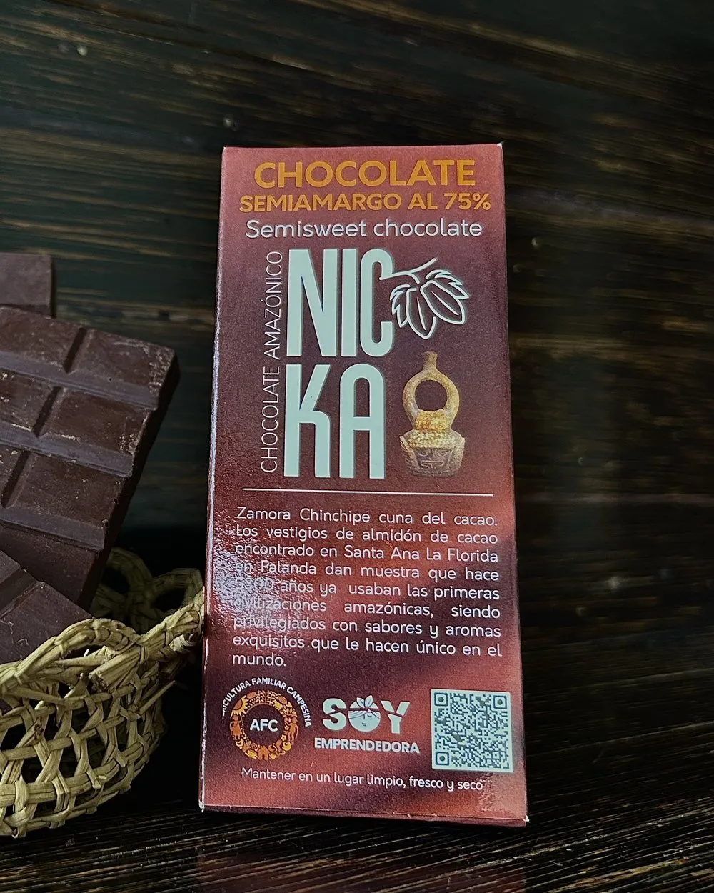 Chocolate semiamargo al 75%